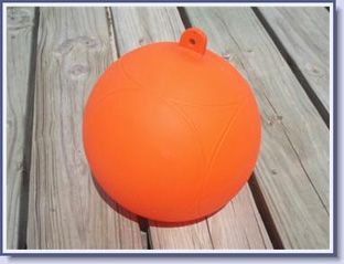 Buoy, orange - We are no longer selling buoys other than with our slalom courses. Please call or email to add buoys to novice courses and 55 meter pregate additions.
